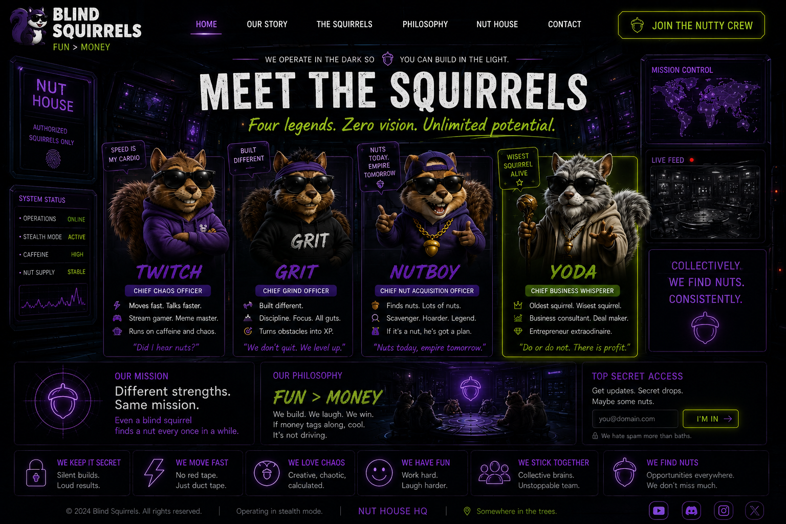 Blind Squirrels underground command center